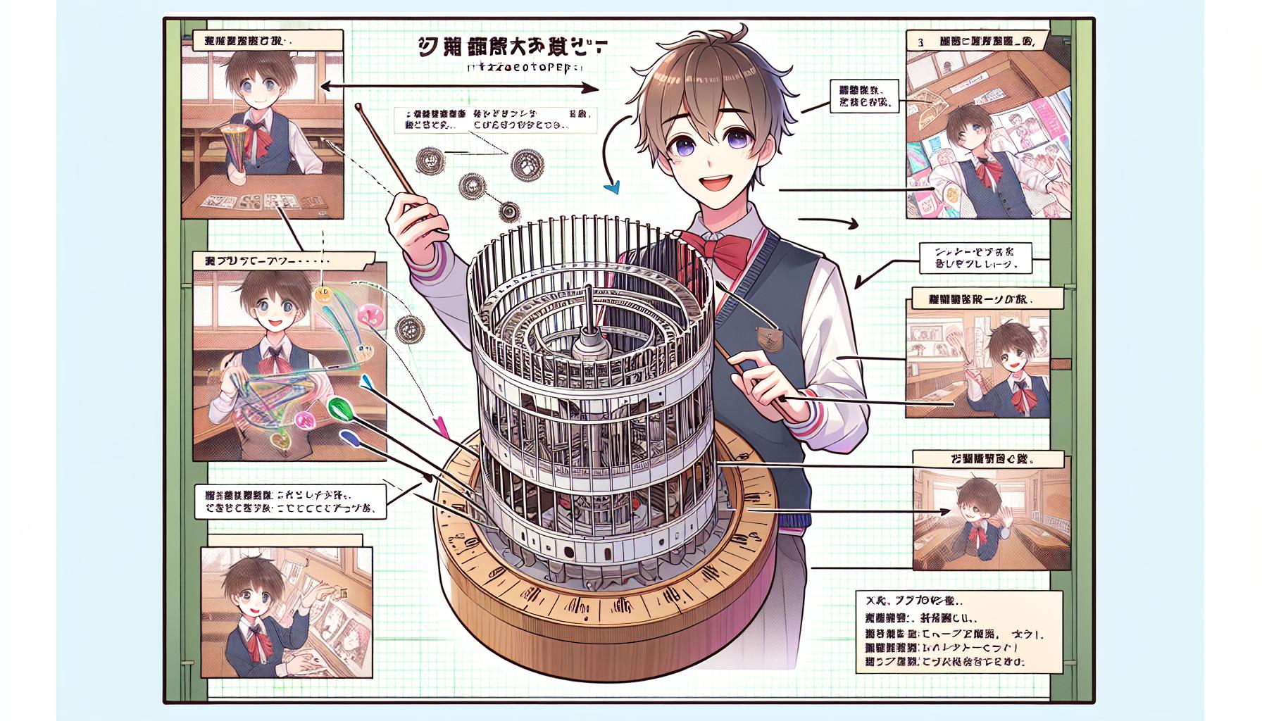 ゾートロープの仕組みを説明する図