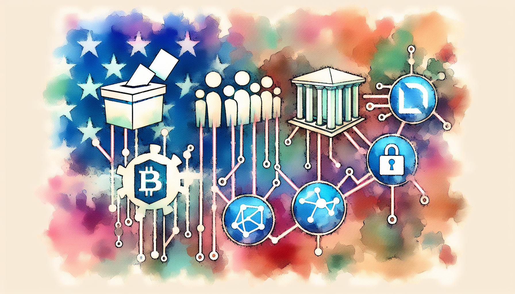 ブロックチェーン技術を用いた選挙システムのイメージ