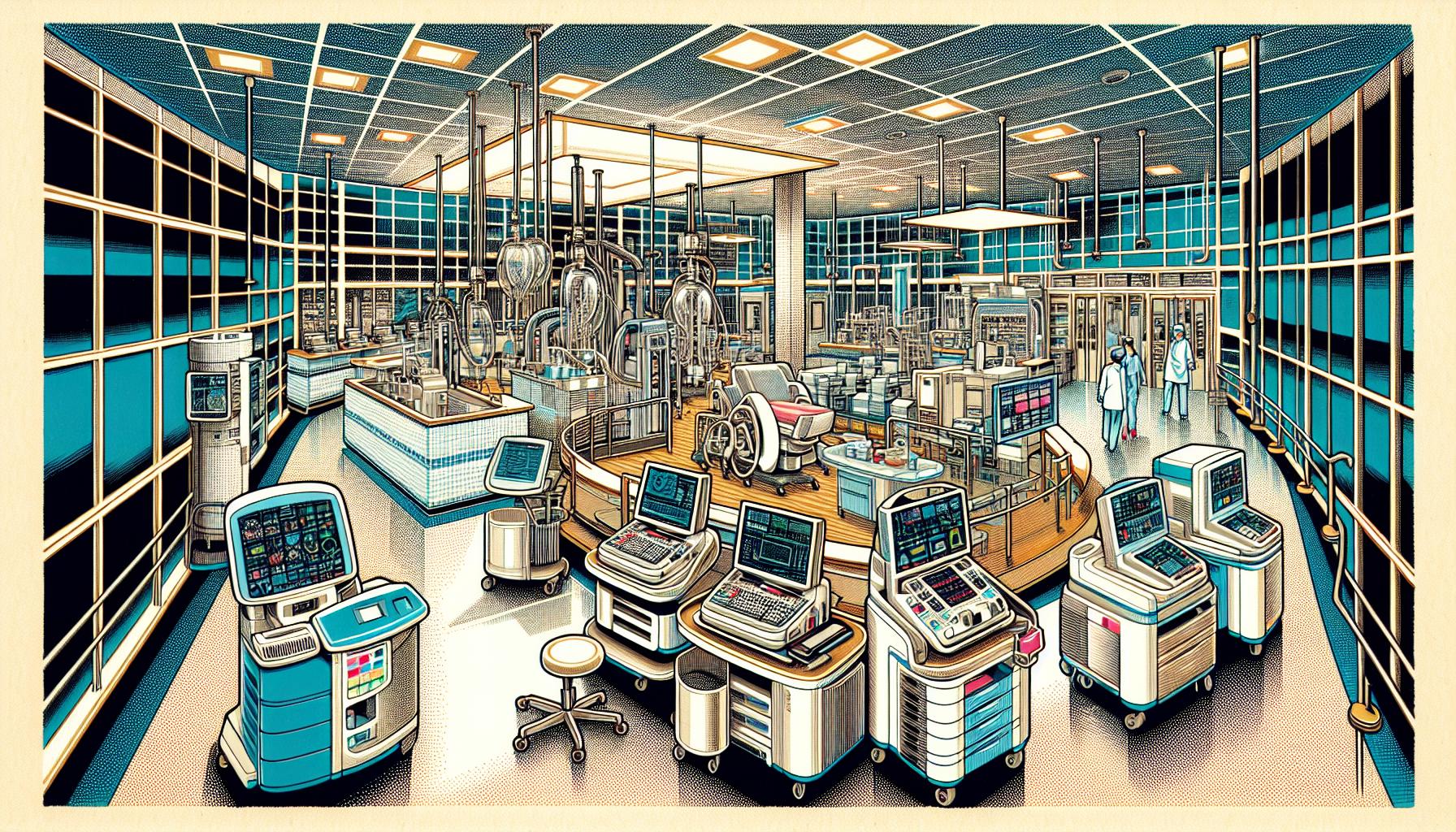 先進的な医療設備とテクノロジーが施された病院の画像