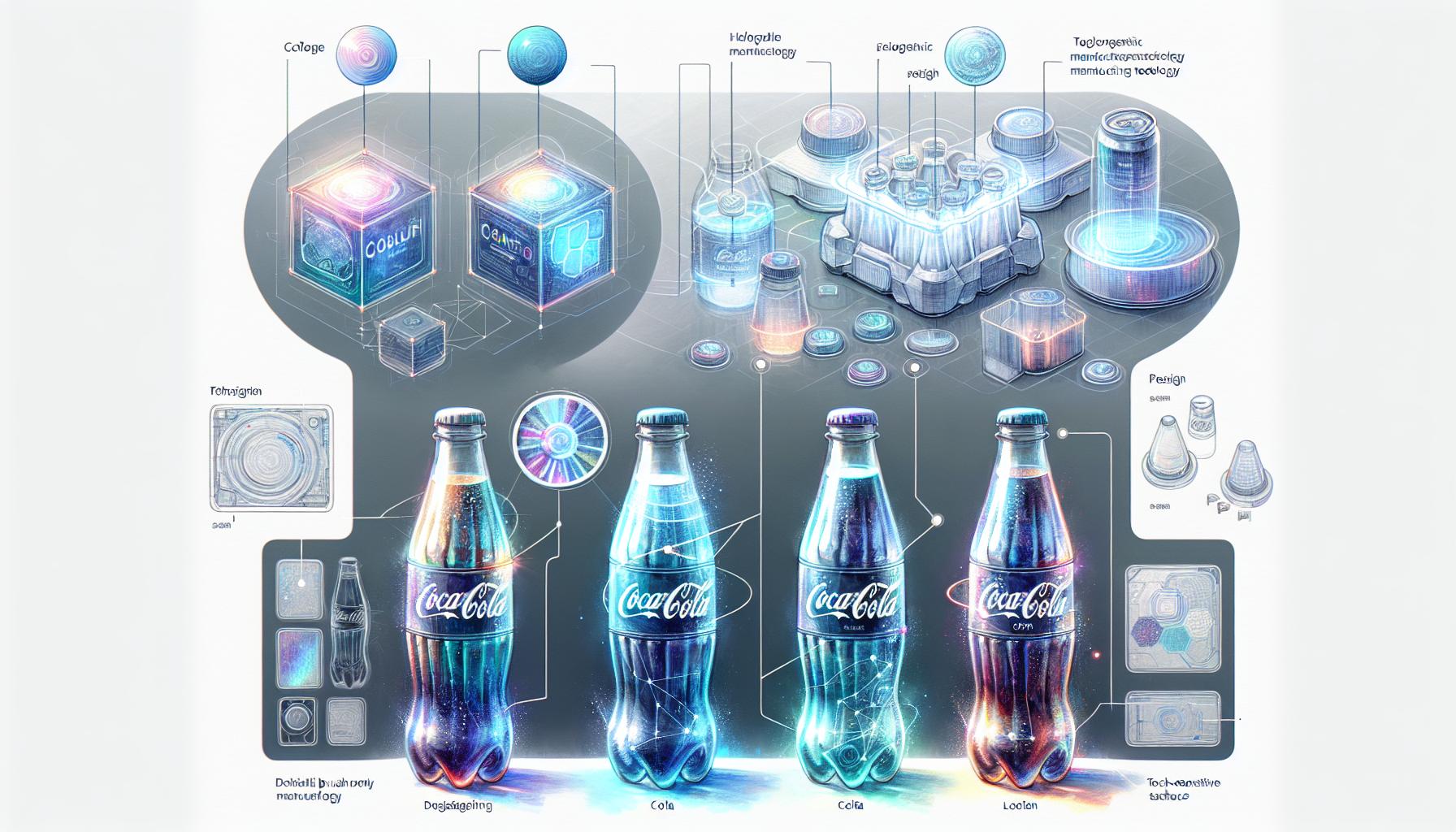 未来の製造技術を活用したコーラのパッケージング