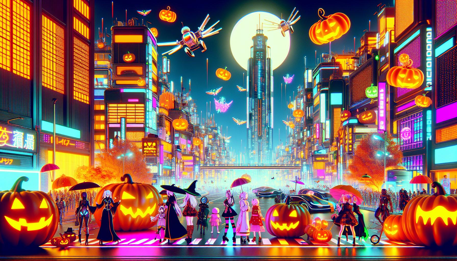 未来のハロウィンの風景