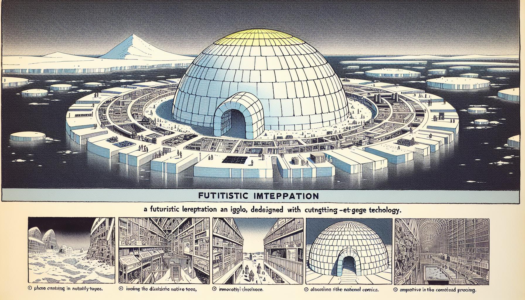 未来のイグルーのデザインを最先端テクノロジーで再解釈した画像