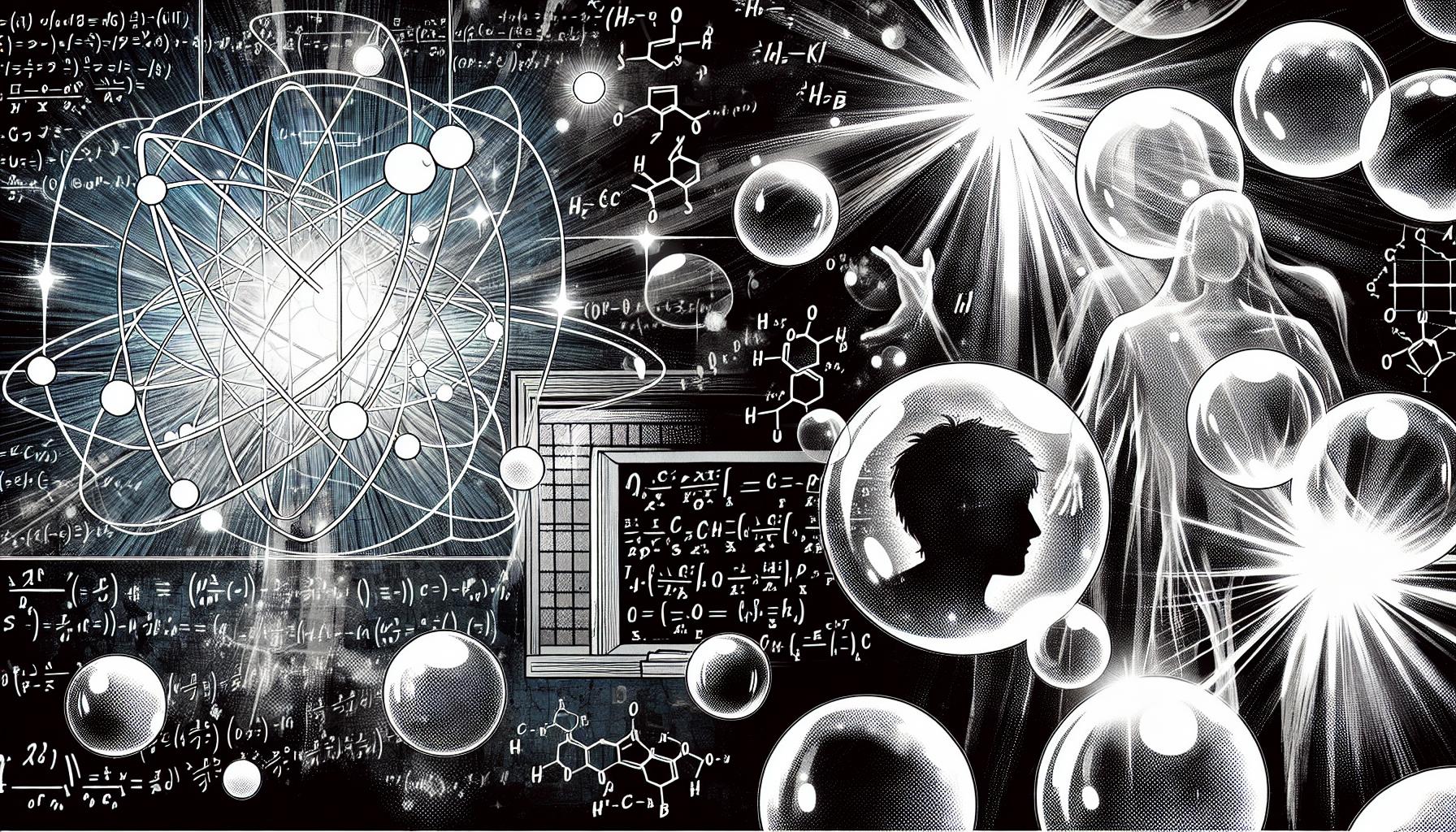 量子物理学と幽霊の関係性を示す画像