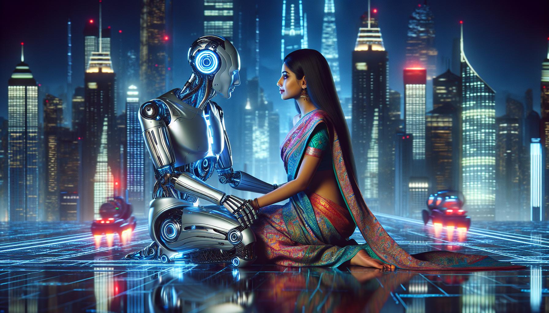 未来のロボットと人間のロマンスに関するイメージ